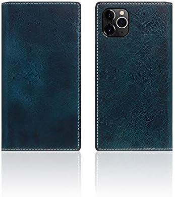 SLG iPhone 11 Pro Max Leather Cartlet Case, Diário de couro de cera italiano D7 Solder de cartão de capa