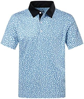 Camas de pólo de Deolax Mens Desempenho Humeragem Maldição Mens Camisa de Golfe Casual Fit Dry Dry Slave Camisetas Polo Long e Curta