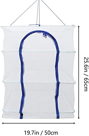 Besportble Nets de lavanderia Rack de secagem Rede de secagem dobrável 3 camada malha de pesca rede pendurada