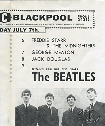 Programa de concertos de turismo nos beatles 1963 Blackpool ABC