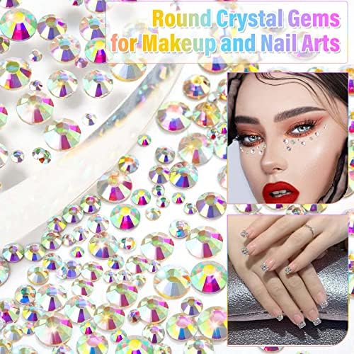 3700pcs Crystal AB strôs gemas de gemas de gemas de pedras artesanal Retas de shinchas enfrentam jóias