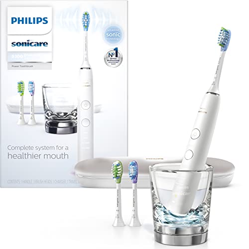 Philips Sonicare Diamondclean Smart 9300 escova de dentes elétrica recarregável, branca, HX9903/01