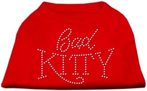 Mirage Pet Products de 18 polegadas Bad Kitty Rhinestud Print Shirt for Pets, xx-grande, vermelho