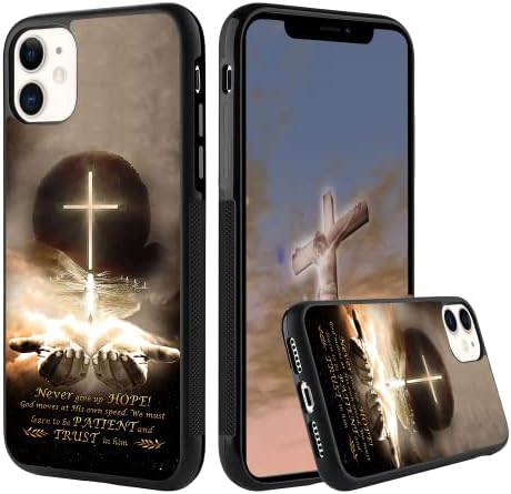 Jesus Christian Cross Hand of God Citações religiosas Caso para iPhone 14 13 12 11 Pro Max Mini XR 8 Plus