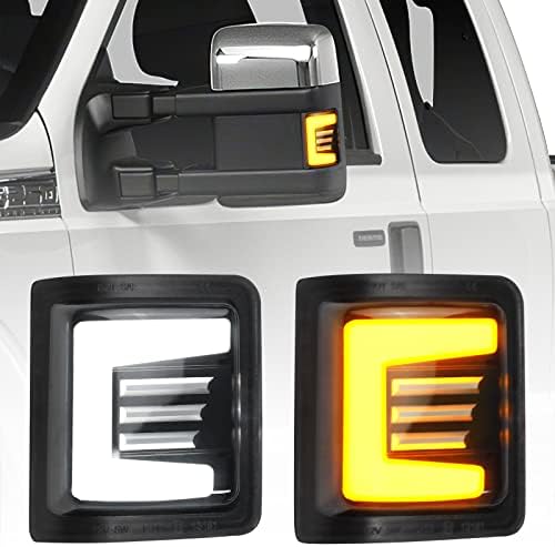 Luzes do marcador de espelho lateral Indicador LED Indicador Lâmpadas compatíveis com 2008- Ford F250 F350