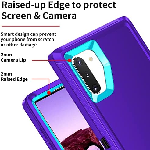 Regsun para Galaxy Note 10 Case, Proteção de corpo inteiro à prova de três camadas [sem protetor