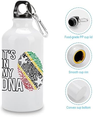 Está no meu DNA Saint Kitts e Nevis Sports Sports Water Garrafs de alumínio isolado a vácuo reutilizável