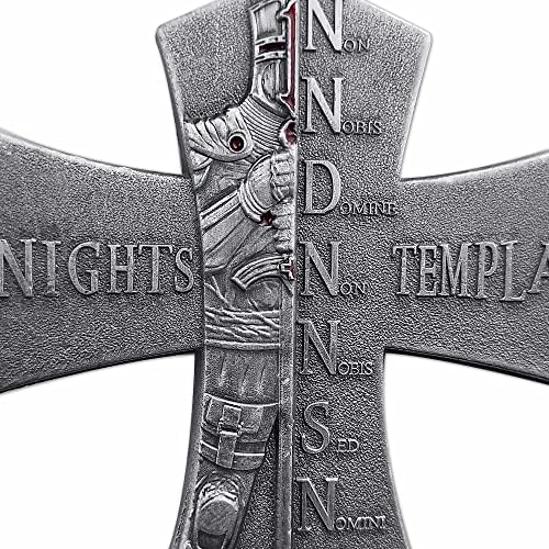 Knights Templar Challenge Coin Armour of God Religious Cross Memorial Gift