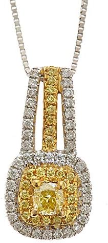 Gin & Grace 18k Triple Tone Gold Diamante Natural Diamante Colar com Diamante Amarelo Diamante Naturais Vestir