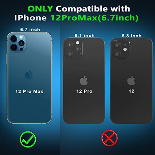 IBELIELE Projetado para iPhone 12 Pro Max Case, [Dropproof] [Shopfroft] [Proférico de poeira] Caixa de telefone