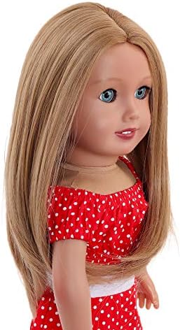 Aidolla Doll Wigs para bonecas americanas de 18 '', garotas presentes resistentes a calor longas tranças encaracoladas