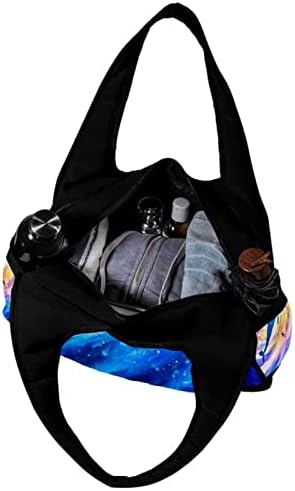 Baleia de mergulho em Galaxy Space Travel Duffel Bag Sports Gym Bag Weekend Tote Saco para Mulheres