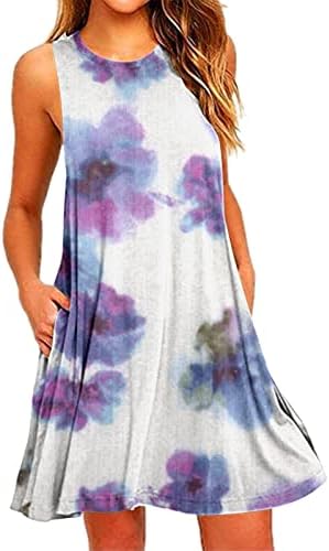 Vestidos maxi vestidos confortáveis ​​de verão para mulheres praia camiseta floral vestidos sem