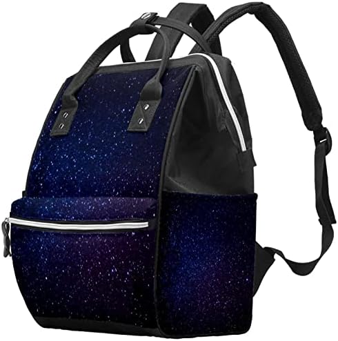Mochila VBFOFBV Backpack, bolsas de viagem portáteis multifuncionais para homens, galáxia roxa noturna