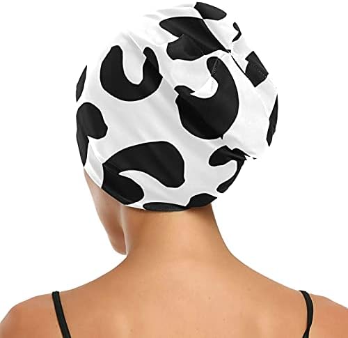 Skull Cap boné de tampa do sono para chapéu de capô para mulheres brancas listrada preta listrada