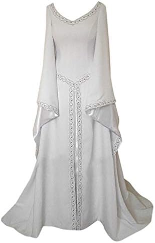 Vestido maxi gótico para mulheres lanterna manga vestido medieval sainte vestido vintage vestidos longos role