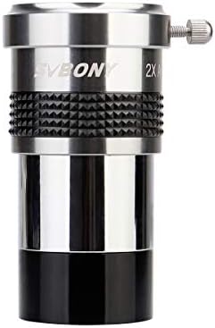 SVBONY SV137 LENS BARLOW LENS 1,25 polegada 2x Lens de barlo de barlo de barlo de metal de barro de telescópio