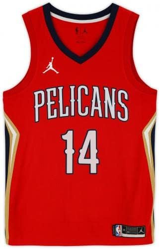 Brandon Ingram New Orleans Pelicans Autografou Red Nike Swingman Jersey - camisas da NBA autografadas