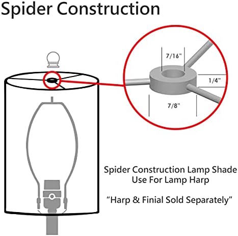Aspen Creative 31058a, tambor de transição em forma de aranha de construção de lâmpada de construção em branco,