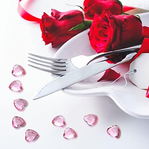 200 peças Coração acrílico para o Dia dos Namorados, decoração de dispersão da mesa de coração,