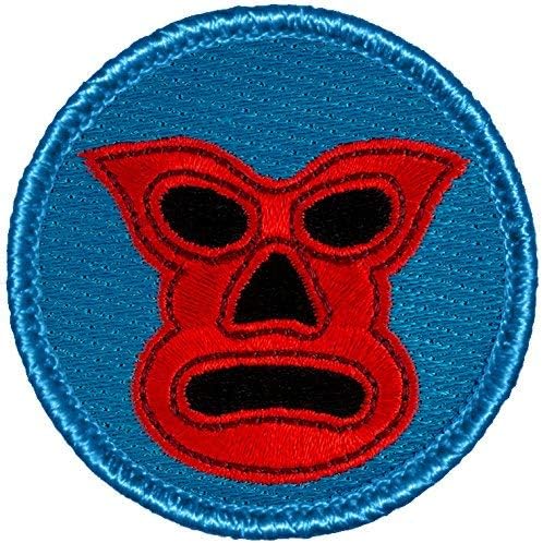 Luchador Máscara Patrulha Patrulha - 2 de diâmetro redondo patch bordado
