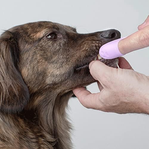 Escova de dentes de cachorro de silicone Simena, escova de dentes de cachorro ergonômica com design aprimorado,
