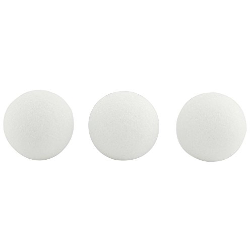Bolas de espuma de produtos HyGloss - espuma artesanal para projetos, artes e artesanato, 3 polegadas, branco, 50 peças