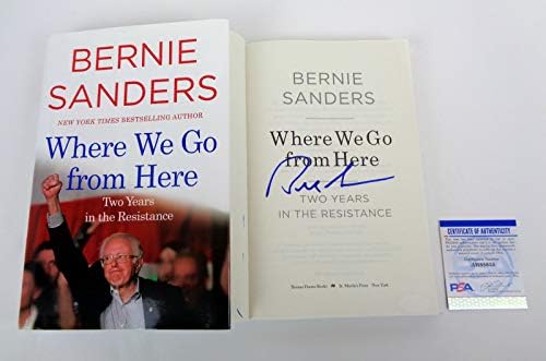 Bernie Sanders assinou autógrafo para onde vamos daqui do 1º/1º livro PSA/DNA COA