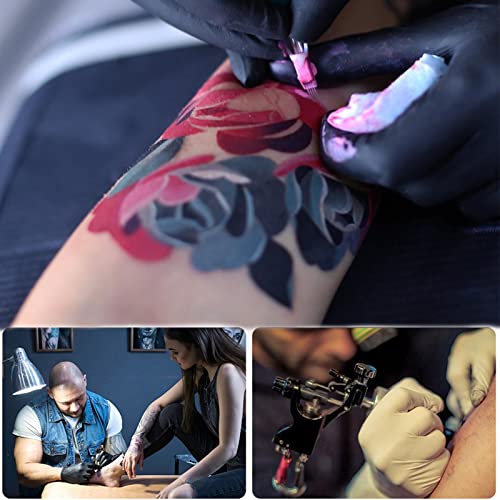 Yugui 50pcs gruda e agulhas com 15pcs de tatuagem de pele falsa prática de pele