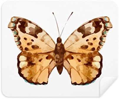 Butterfly com asas marrom limpando o limpador de tela 2pcs de camurça