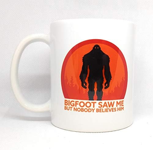 Bigfoot me viu, mas ninguém acredita nele caneca de café cerâmica | Sasquatch Yeti Coffee Cup |