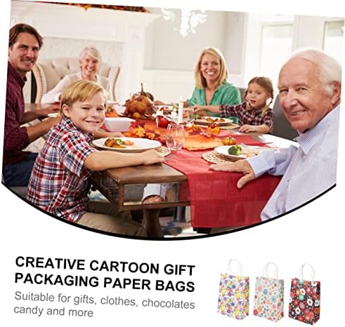 Zerodeko 15 PCs Pequeno Kraft Floral Kraft Papel Bag Papel Bag de Regalo De Gift Paper Bags Shopping Paper