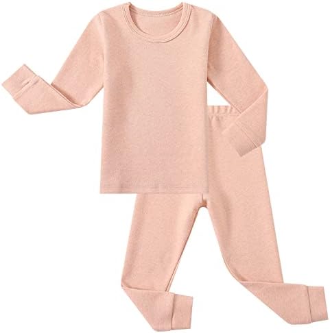 Jwwn Toddler Little Boys Girls Pijamas Conjunto de 2pcs Roupa térmica Crianças PJS Sleepwear