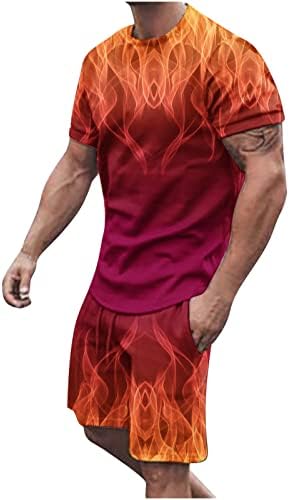 Lulshou masculino camisa e shorts definem a praia casual de manga curta camisas de pescoço redondos define roupas
