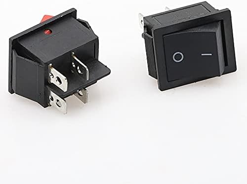 1PCS KCD4 BOGHER ROGHER SUGHT SWITCH AUTO -LOCKING POWER SUXTRO DPST E/S 4 PINS 16A 250VAC 20A 125VAC Campa à