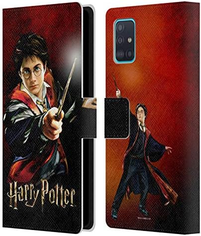 Projetos de estojo principal licenciados oficialmente Harry Potter Harry Retrato Prisioneiro de Azkaban II Livro de couro Caixa Caixa Caso Compatível com Samsung Galaxy A51