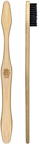 Escova de dentes de bambu de 'cabelos encaracolados de Azeeda