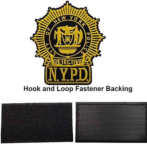 Detetive da Polícia de Nova York, aplicação bordada de aplicação bordada, emblemas decorativos