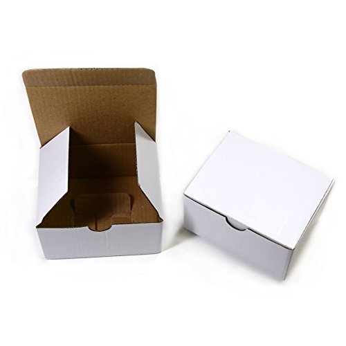 Caixas de artesanato branco fosco 4,25 x 3,5 x 2,25 - 50 contagem.