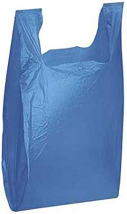 100 sacolas de mercadorias de compra de camisetas de plástico descartáveis ​​com alças