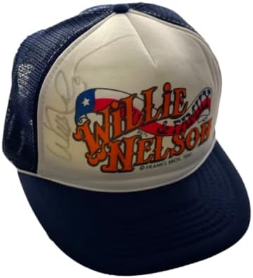 Willie Nelson assinou o autógrafo Willie Nelson & Family Trucker Hat com Signature Vintage e Autenticação