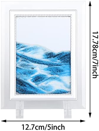 DLVKHKL 3D Sandscape Moving Sand Picture Frame Paisagem Pintura de vidro Photo Desk Ornamentos