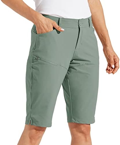 Willit Women's Shorts 13 Golfe caminhadas shorts longos até o joelho da água seca rápida resistente ao verão