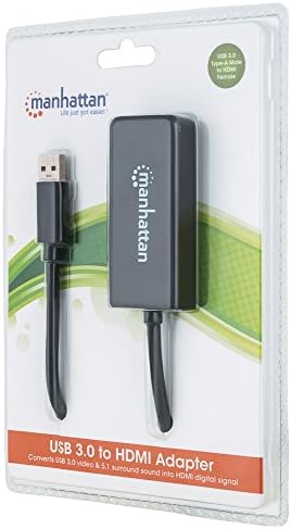 Manhattan Superspeed USB 3.0 para HDMI Adaptador preto 152259