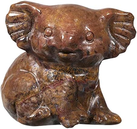 AMOGEELI CURA CRISTAL KOALA FINGUREINA, PEDRA CARADA DE MAÇÃO KOALA Urso Estátua Animais Escultura