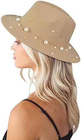 Manhong Panamá Pearls Hat Fashion Ladies Hat com tampas de beisebol fedora feitas esportivas