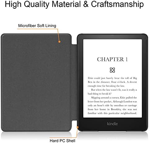 Case Slimshell para o novo Kindle - Capa protetora de couro PU leve PU com sono/acordado automático, azul