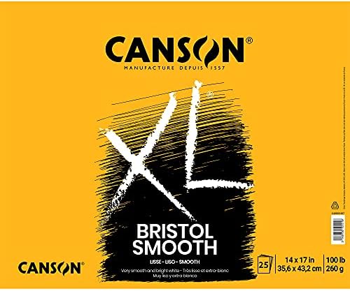 CANSON XL Série Bristol Papel, suave, dobra, 11x14 polegadas, 25 folhas - papel de artista para adultos