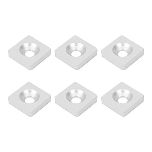 Arruela de placa quadrada de 10pcs de 10pcs, acessórios para prendedores de capa de orifício de fole de alumínio