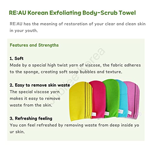 Re: Au coreano asiático esfoliando o corpo de luvas de toalha/chuveiro coreano Sponge 3 peças